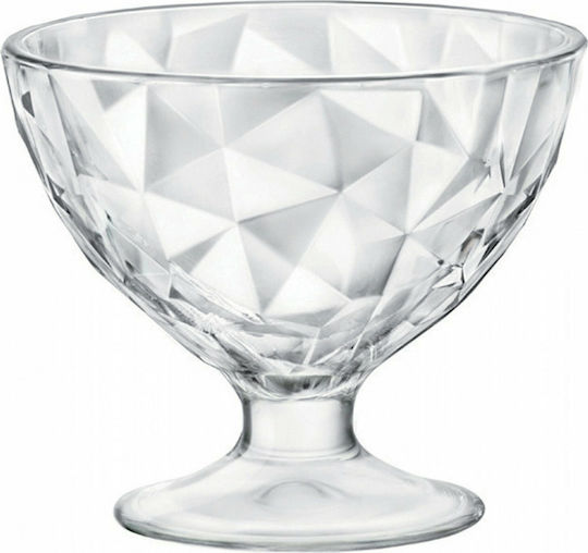 Bormioli Rocco Diamond Eisschüssel Rund Glas Transparent mit Durchmesser 11.1cm 2Stück