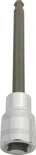 Benman Socket 1/2" For Allen Screws Long Walnut with Allen Head and Socket 1/2'' H6x138mm