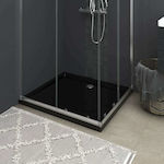 vidaXL Rectangular Acrylic Shower Black 80x90x4cm