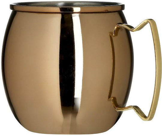 Inart Cană Metalic Aurie 470ml Inart Cană Metalic Aurie 470ml