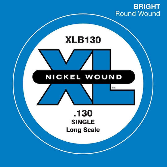 Daddario Single Nickel Wound String for Bass XL Nickel Wound Bass Long Scale .130"