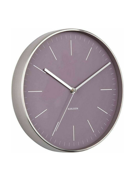 Karlsson Minimal Wall Clock Metallic Purple Ø27.5cm