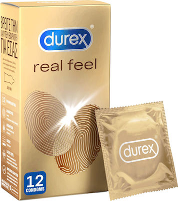 Durex Real Feel 56mm Condoms Latex Free 12pcs