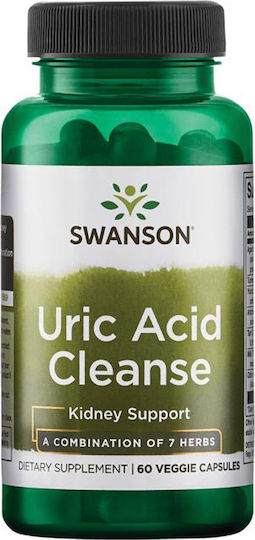 Swanson Uric Acid Cleanse Special Food Supplement 60 Vegetable Capsules