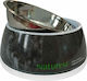 Pet Interest Deluxe Naturest Dual Plastic Bowl Food & Water for Dog & Cat 2x 200ml in Black Color