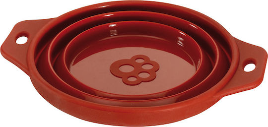 Ferplast Bowl Silicone Food & Water for Dog & Cat 500ml 14cm in Red Color