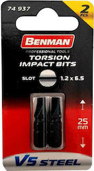 Benman Set 2 Screwdriver Bits Straight