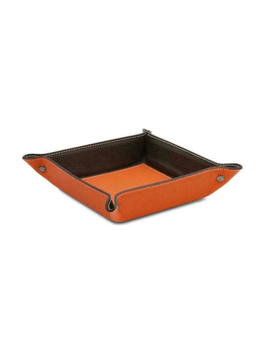 Tuscany Leather Leather Orange Cigarette Ashtray