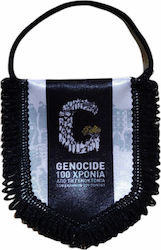 Small banner 100 years anniversary of the genocide of the mice 12,5X12 cm two-sided with fringes