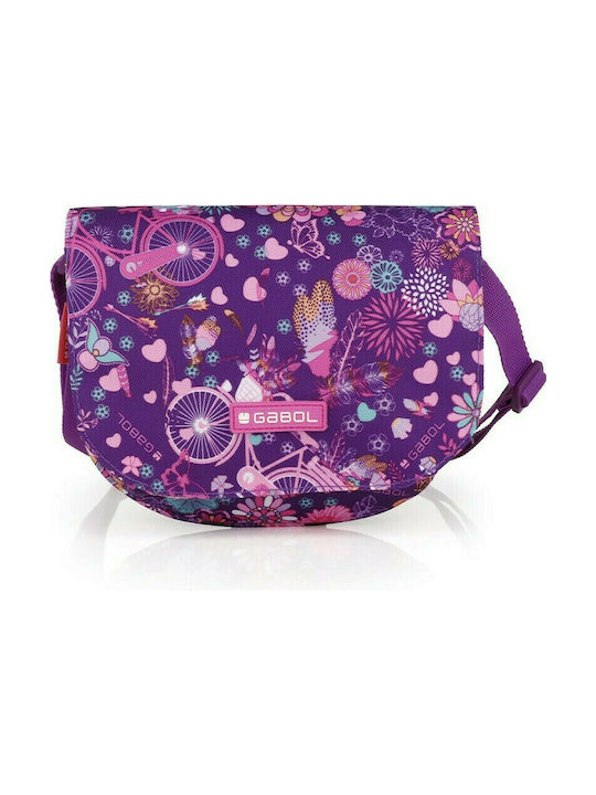 Gabol Abril School Kids Bag Shoulder Bag Purple 22cmx4cmx17cmcm