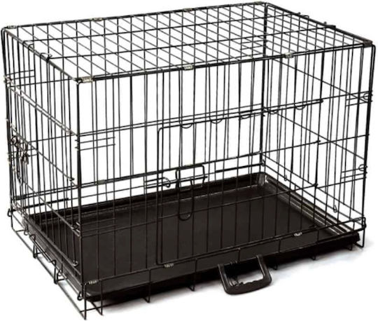 Vesta Vesta Dog Wire Crate Medium with 2 Doors Black 76x46x55cm