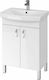Cersanit Claso Carina Countertop with Sink L60xW41.5xH84cm White