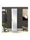 Flat Wooden Shoe Organizer with 10 Shelves White 45x36x187cm