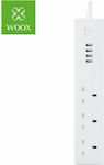 Woox UK-R4517 Smart 3-Outlet Power Strip with USB White