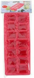 Alpina 17333 Plastic Ice Cube Tray 14 Slots Red 2pcs