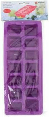 Alpina 17333 Plastic Ice Cube Tray 14 Slots Purple 2pcs