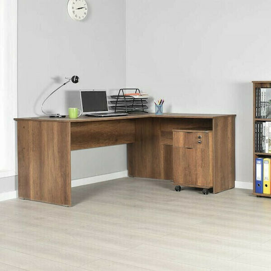 Ecke Büroschreibtisch Rio 160x144x75cm Walnut