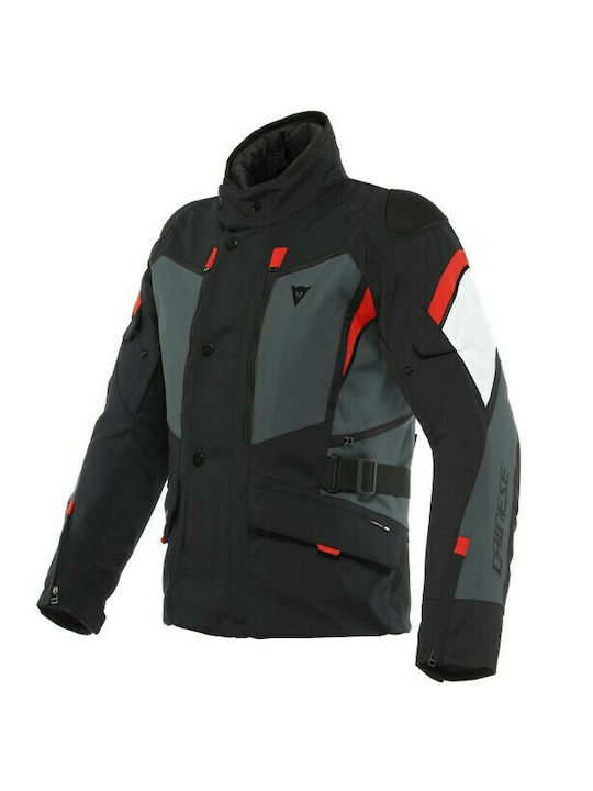 Dainese Carve Master 3 Gore-Tex Iarna Bărbați Jachetă de motocicletă Impermeabil Black/Ebony/Lava-Red