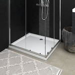 vidaXL Rectangular Acrylic Shower White 80x90x4cm