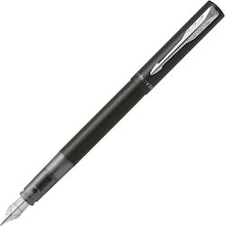 Parker Vector XL Πένα Γραφής Medium Μαύρη από Ατσάλι με Μπλε Μελάνι