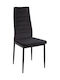 Dining Room Velvet Chair Black 40x48x95cm