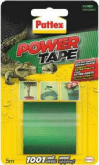 Pattex Power Tape Self-Adhesive Fabric Tape Green 50mmx5m 1pcs