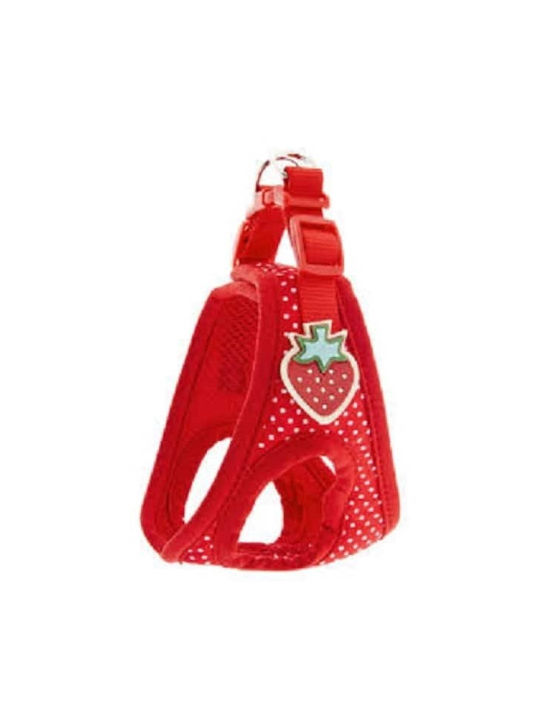 Ferribiella Dog Harness Vest Harness Pois Strawberry Red X-Small 25-30cm HI1010