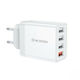 WK Φορτιστής Χωρίς Καλώδιο με 4 Θύρες USB-A 18W Quick Charge 3.0 Λευκός (WP-U125 Youpin)