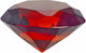 JK Home Decoration Decorative Diamond made of Crystal Red 4x4x3cm 1pcs