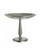 Inart Bol Decorativ Metalic cu Picior Argintiu 49x49x42cm 1buc