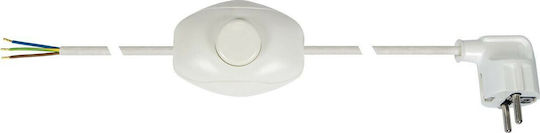 VK Lighting Cablu de alimentare în culoarea Alb 2m 1buc