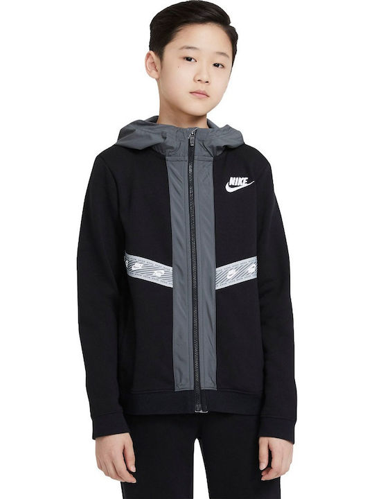 Nike Παιδική Ζακέτα Φούτερ Elevated Teims Μαύρη