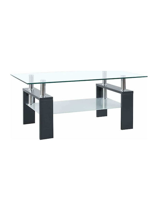 Rectangular Central Wooden Coffee Table Grey Tr...