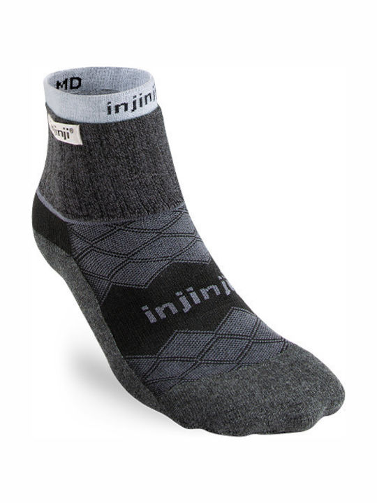 Injinji MW Everglade Running Socks Gray 1 Pair