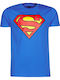 Yurban Logo Classic T-shirt Superman Blau HSUPTS1240-COBALT