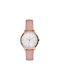 Women's Watch with Pink Leather Strap