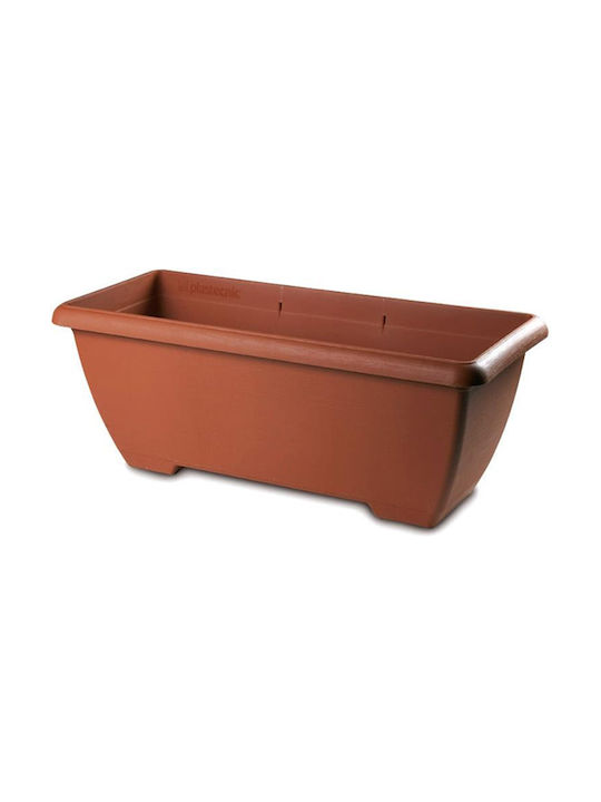 Plastecnic Terrae Μaxi Planter Box Plastic Oran...