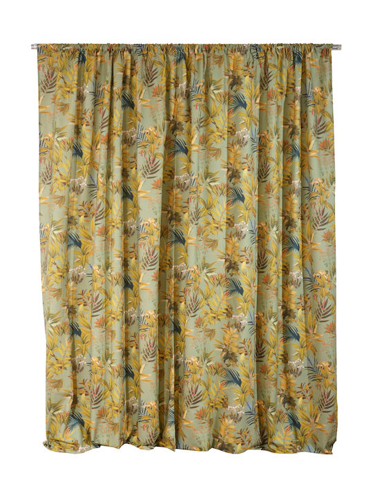 Anna Riska Curtain with Pencil Pleat Allesia 5 Green 424536 140x270cm