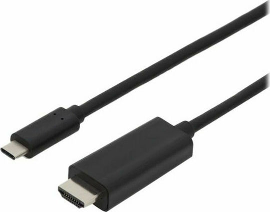 Digitus Cable HDMI male - USB-C male 2m Black