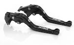 Set of Motorcycle Brake/Clutch Levers Flexible Adjustable for Honda PCX 125 / PCX 150 Black 30496159