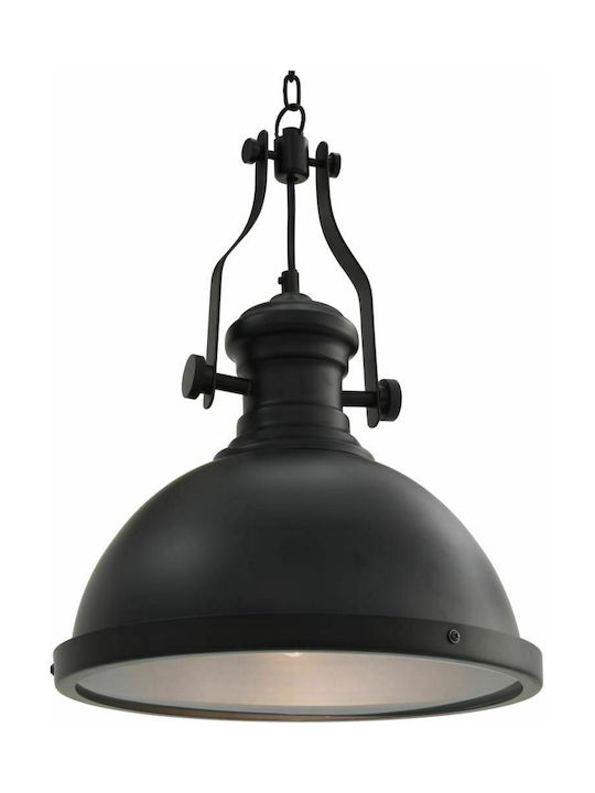 vidaXL Pendant Light Single-Light Bell for Socket E27 Black