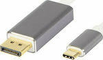 Blow USB 2.0 Cable USB-C male - DisplayPort male White 1.8m (DM-92-026)