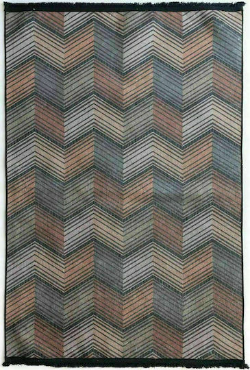 Palamaiki DC009 Килим Правоъгълена с крошки Grey / Brown / Beige с пискюли