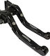 Set Brems-/Kupplungshebel für Motorräder Flexibel Einstellbar für Triumph Thruxton Schwarz 28315571-8