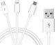 Treqa CA-841 Regular USB to Lightning / Type-C / micro USB Cable Λευκό 1.2m (CA-841)