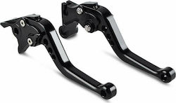 Set Manete Frână/Ambreiaj Motocicletă Manete de motocicletă ajustabile pentru Sym Cruisym 300 Negre 713001/SC
