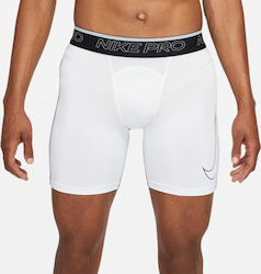 Nike NP DF Ανδρικό Αθλητικό Κολάν Compression Κοντό Λευκό