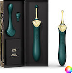 Zalo Bess Velvet Clitoral Vibrator 21.9cm Turquoise Green