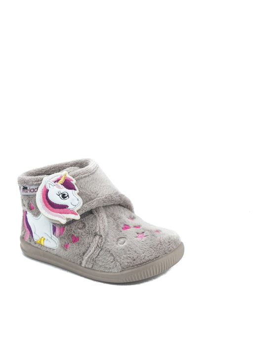 Vulladi Kids Slipper Ankle Boot Gray