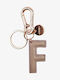 Legami Milano Keychain My Initial - F Leather Monogram Pink
